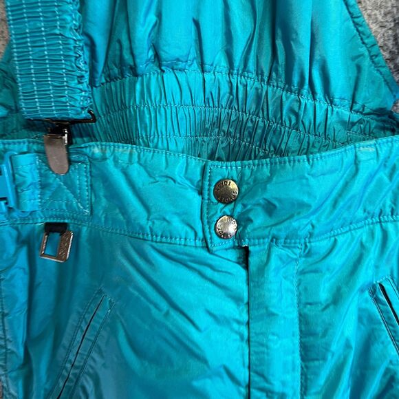 Spyder Ski Bib Pant Men S Teal Suspenders Snow Thinsulate Insulation Entrant VTG - Picture 3 of 16